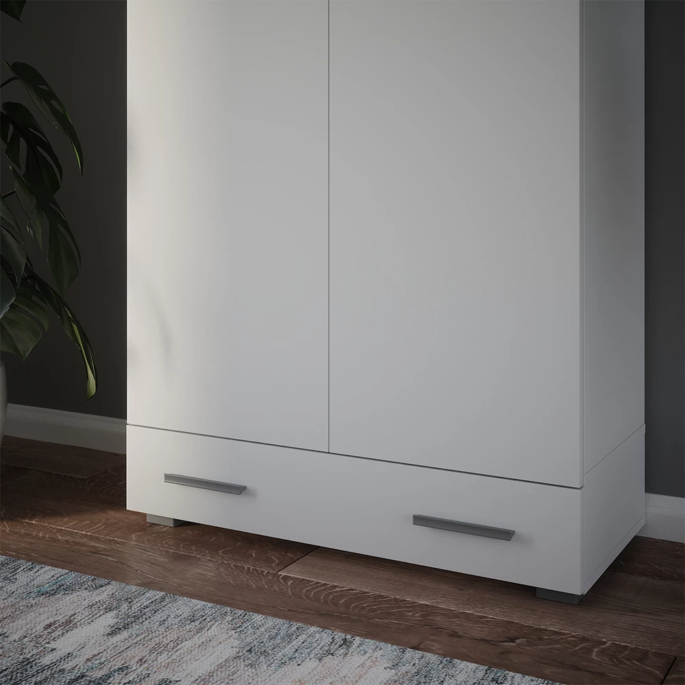 Schubladenmodul in Weiß auf weißem Hintergrund