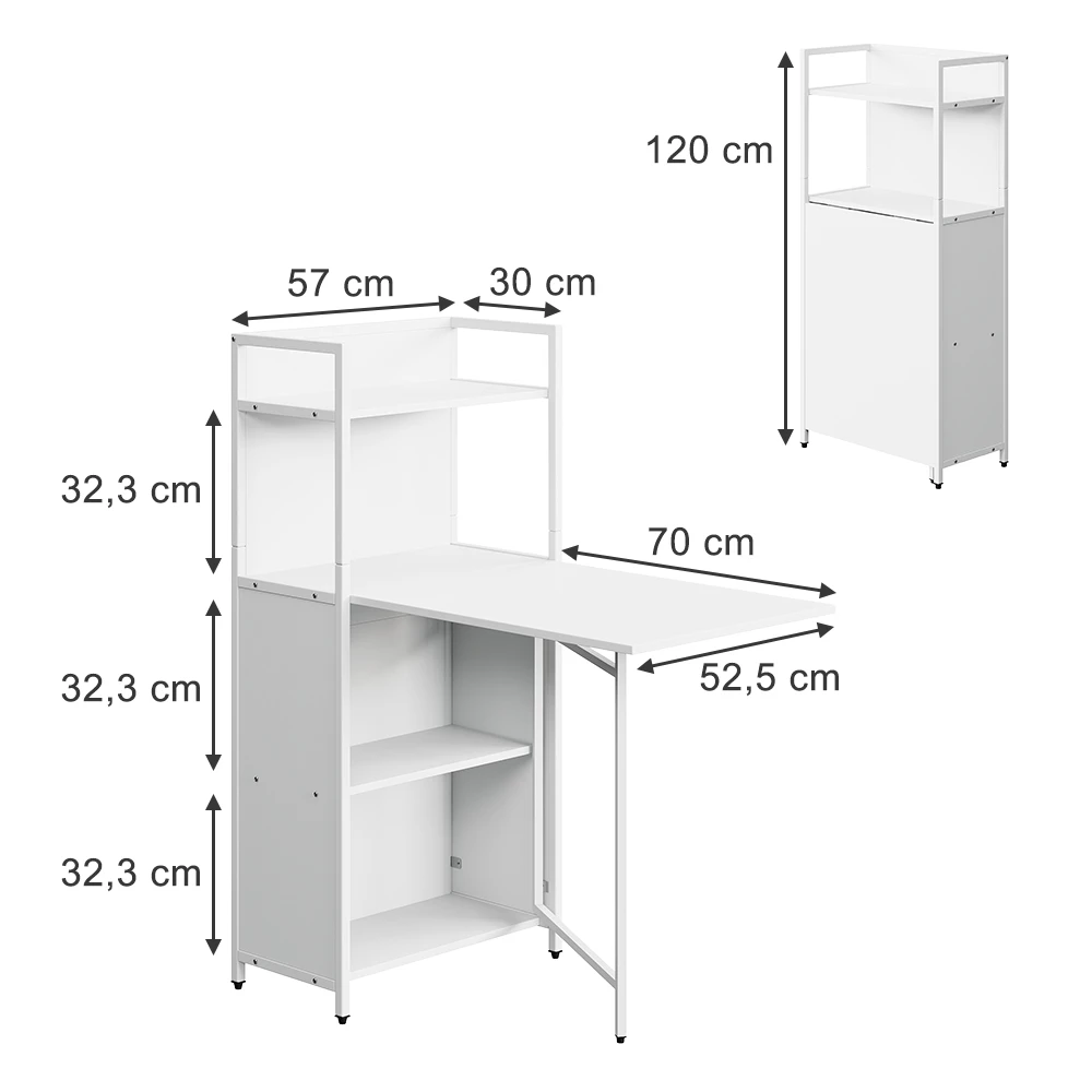 Jedálenský stôl in biely on white background