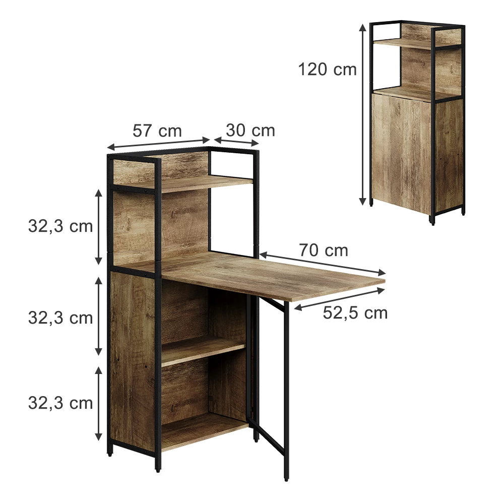 Ruokapöytä in Maalaismainen tammi on white background