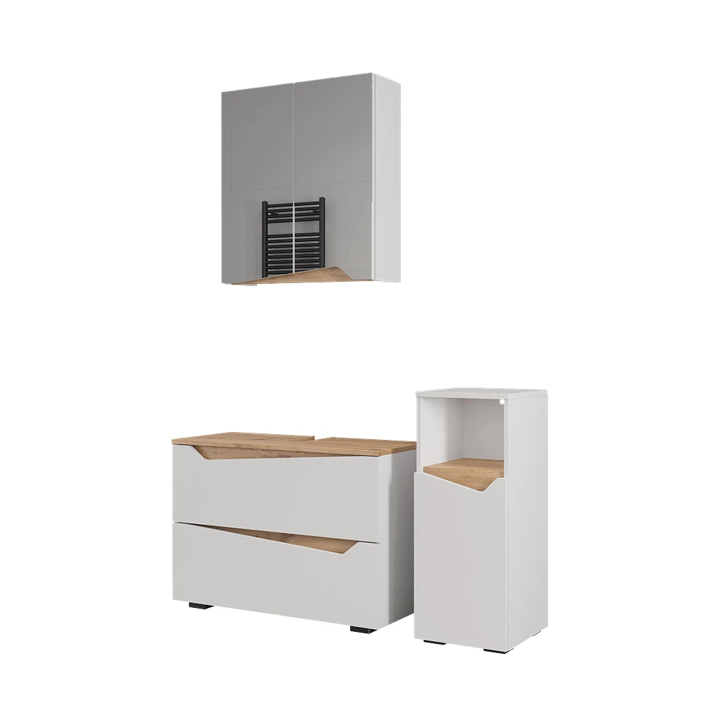 Set di mobili da bagno in Bianco su sfondo bianco