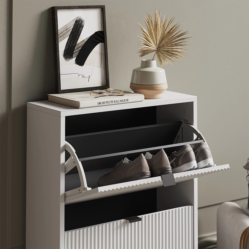 Nærbillede af Skotipper i farven Hvid, der viser struktur/detaljer