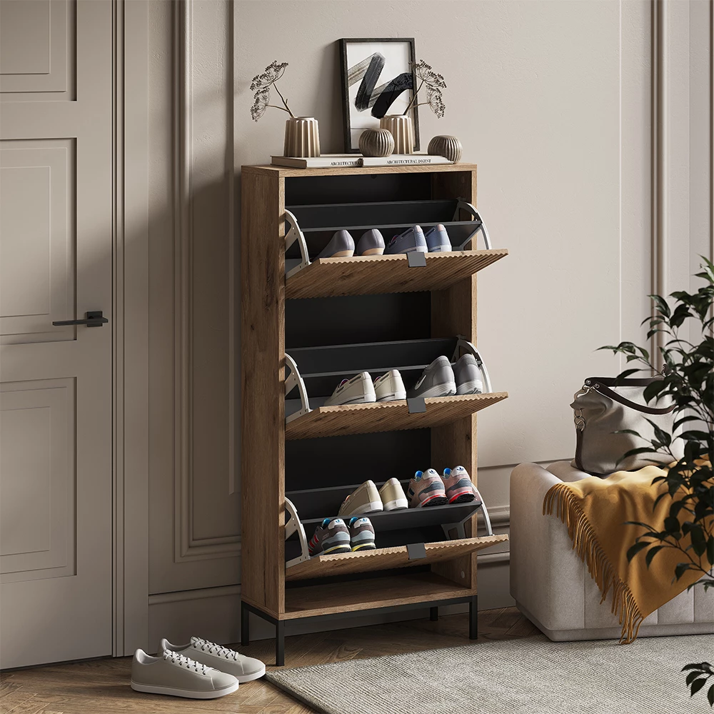 Skotipper Eliza Viking Eg 60 x 130 cm med 3 skuffer Vicco