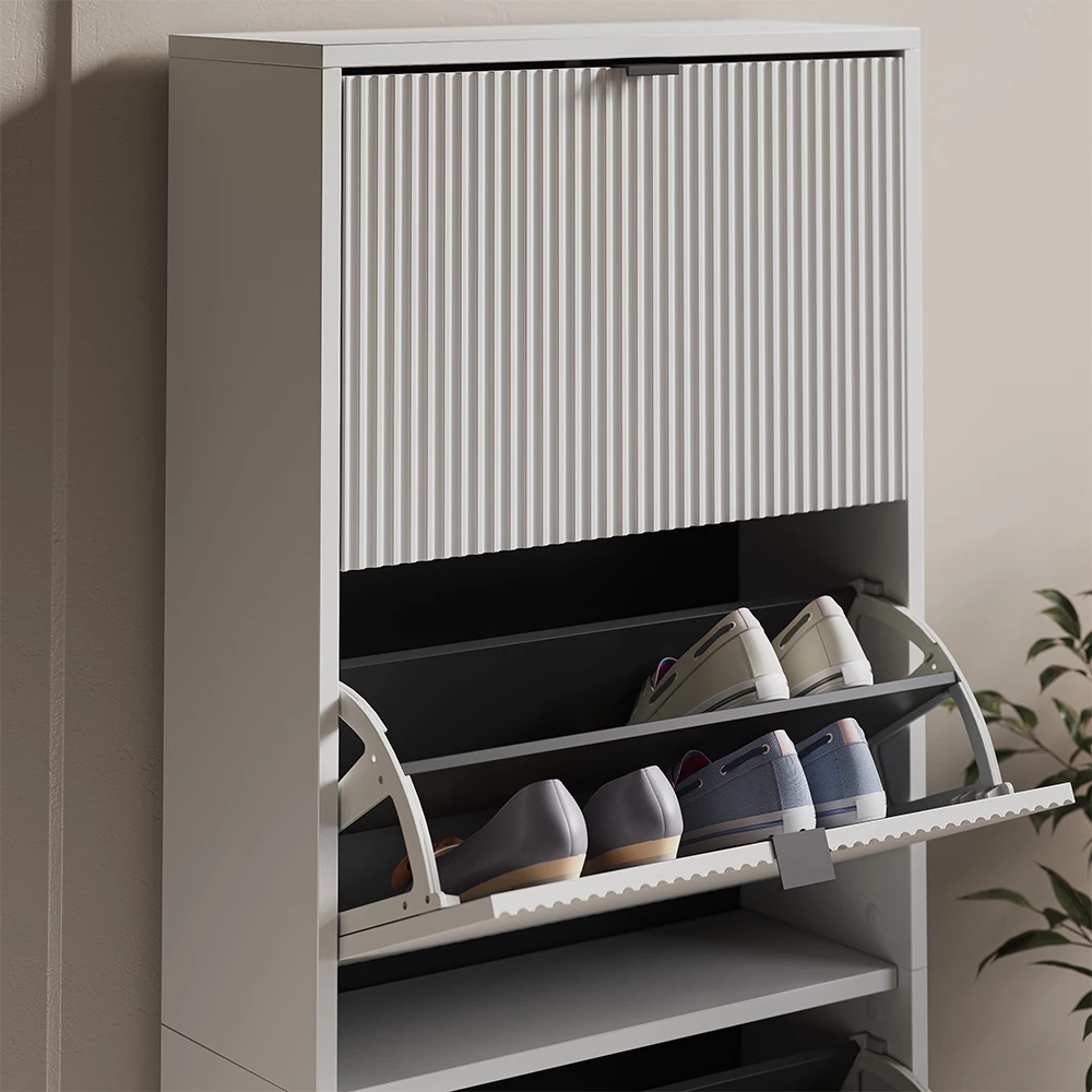 Nærbillede af Skotipper i farven Hvid, der viser struktur/detaljer