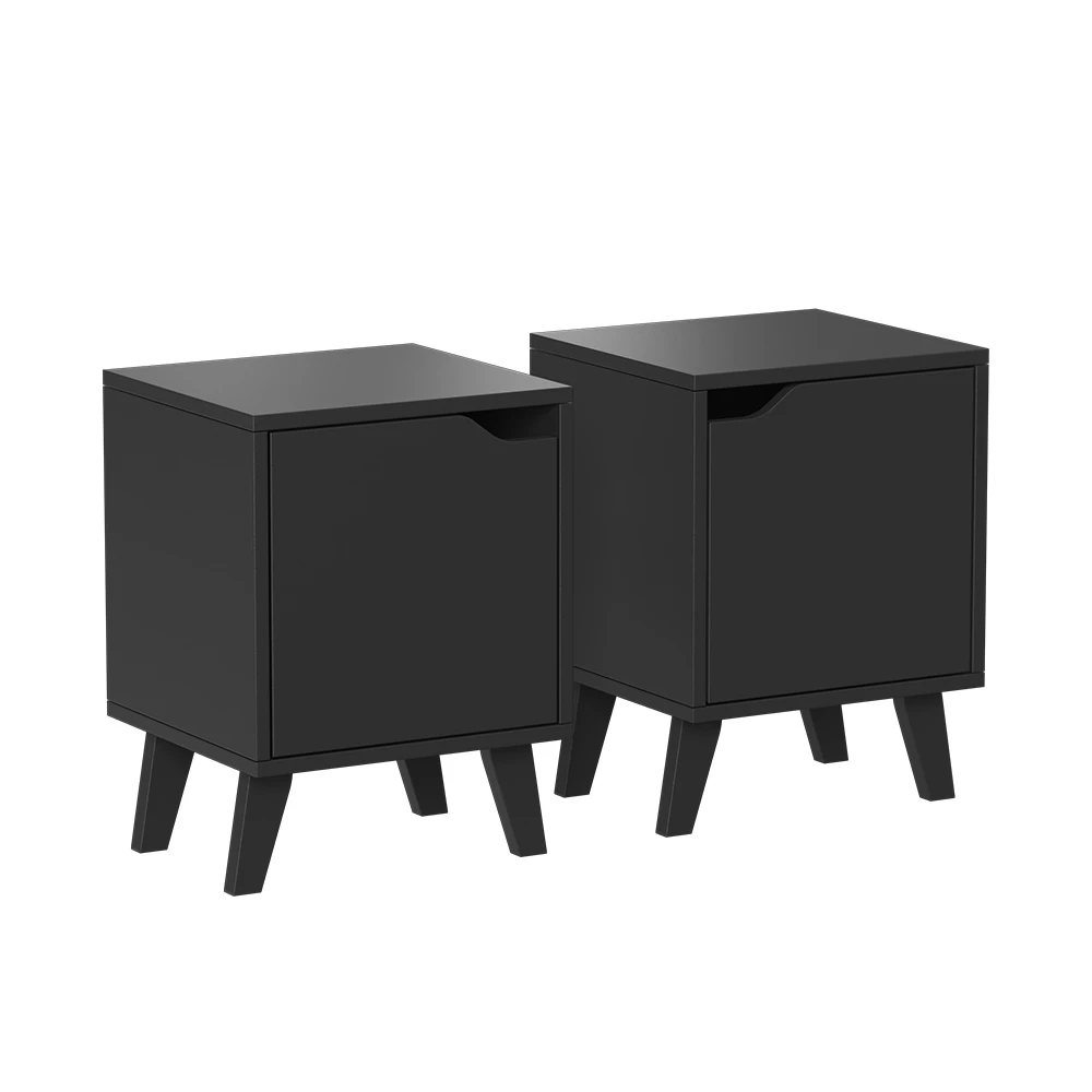 Table de nuit en Noir sur fond blanc