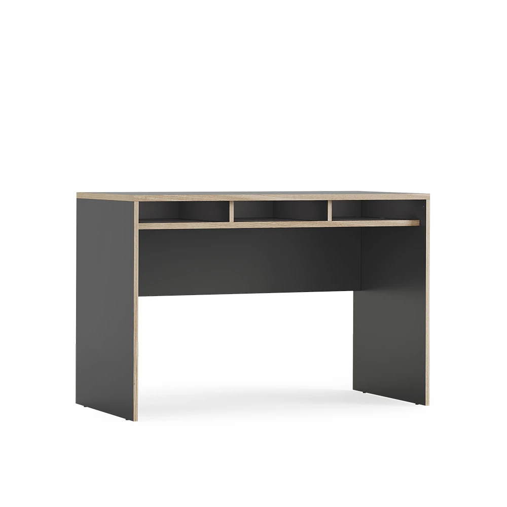 Radni Stol S Policama u boji Antracit   na bijeloj pozadini