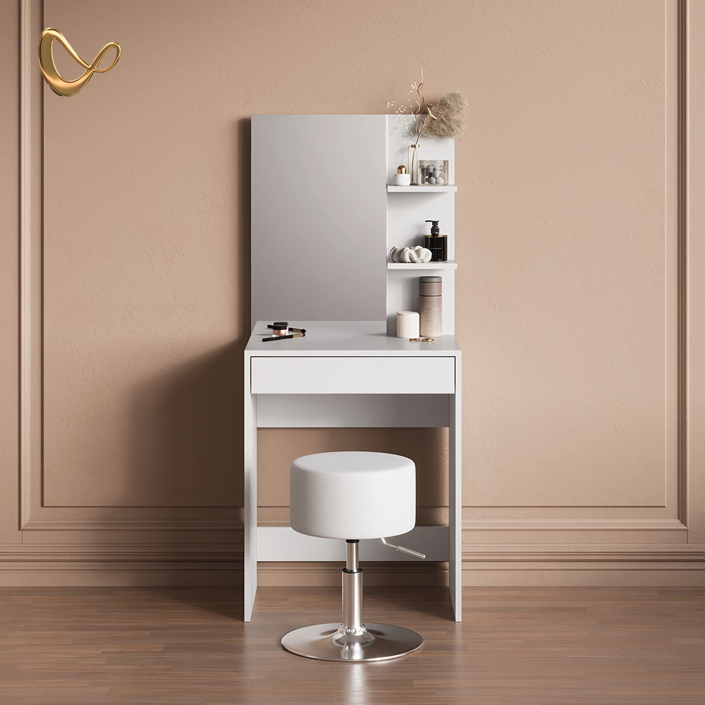 Schminktisch Nola Weiß 60 cm mit Hocker livinity®