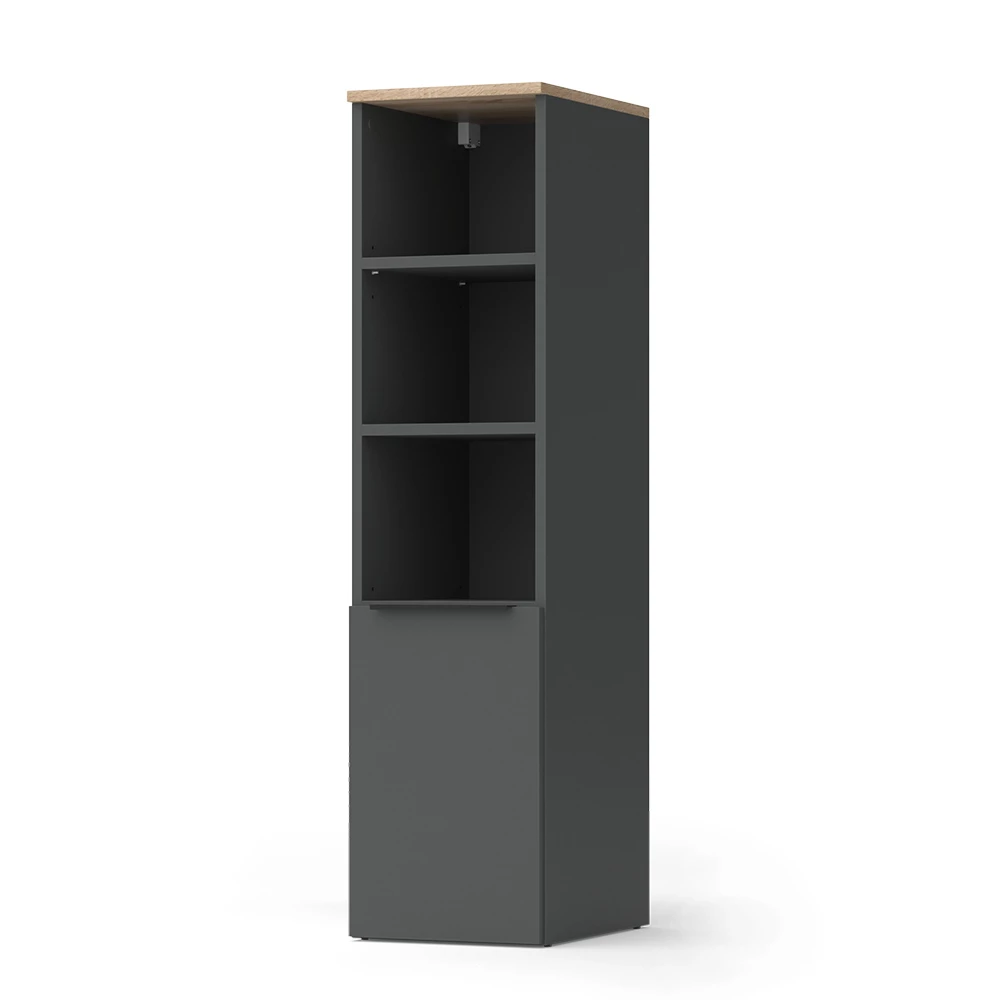 Universal cabinet in Anthracite/Sonoma on white background