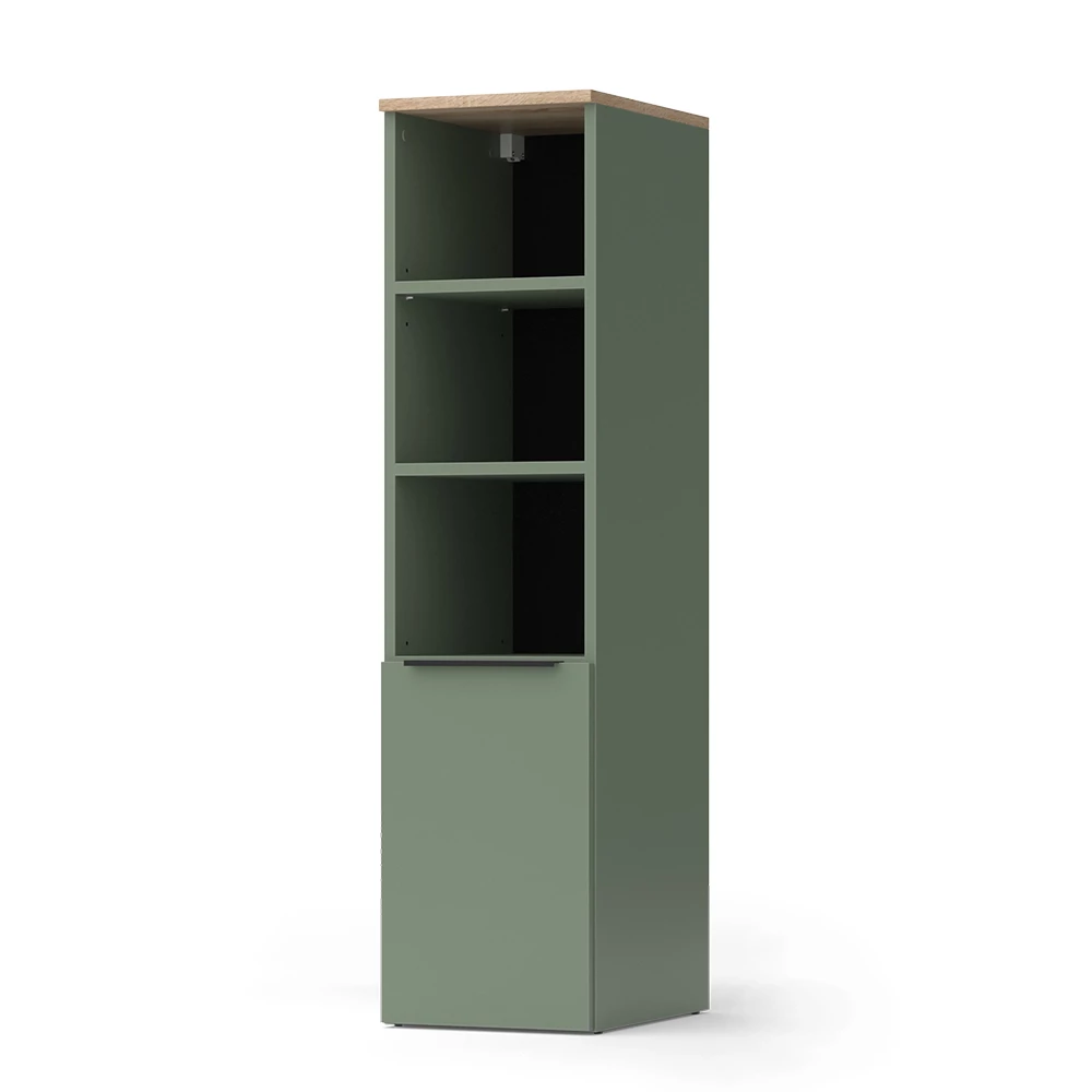 Universal cabinet in Green on white background