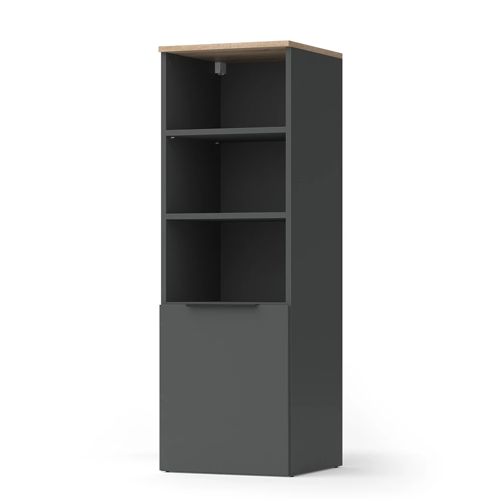 Universalschrank in Anthrazit/Sonoma auf weißem Hintergrund