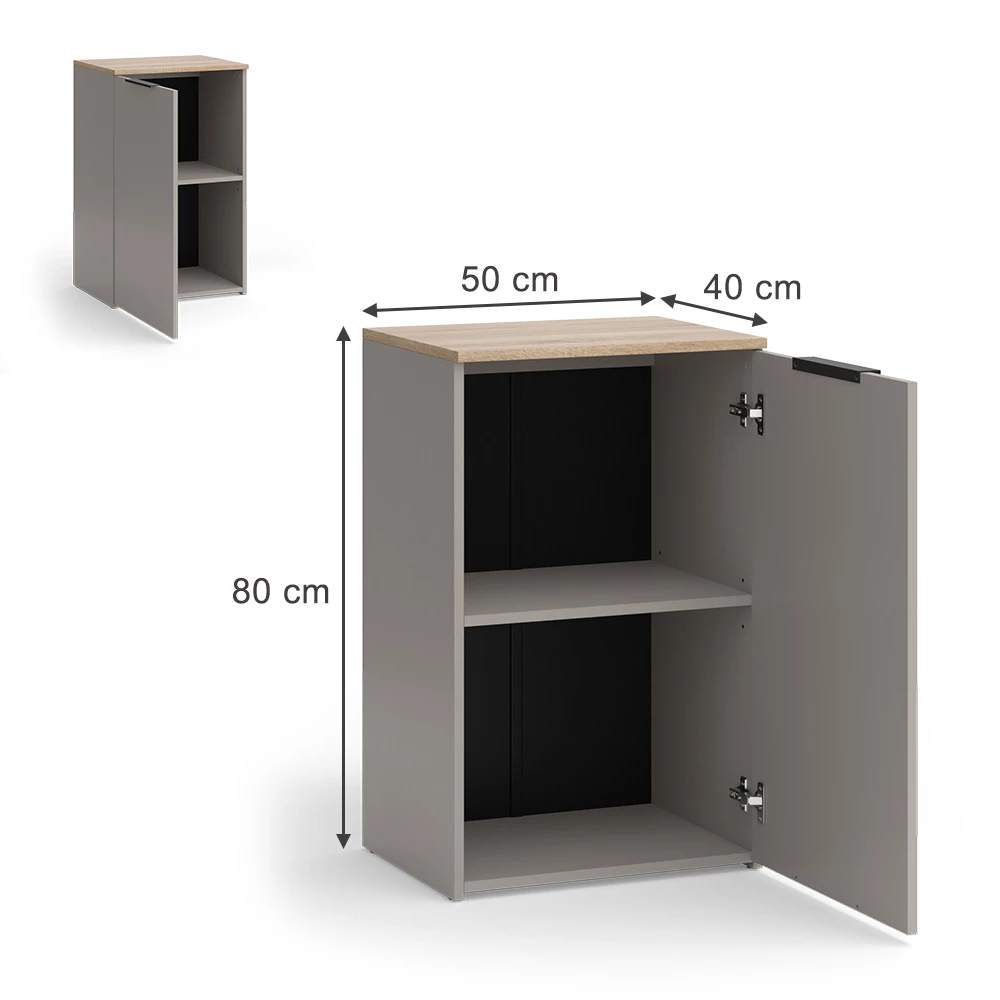 Credenza in Grigio su sfondo bianco