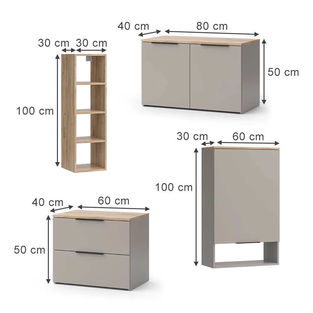 Living wall in Greige on white background