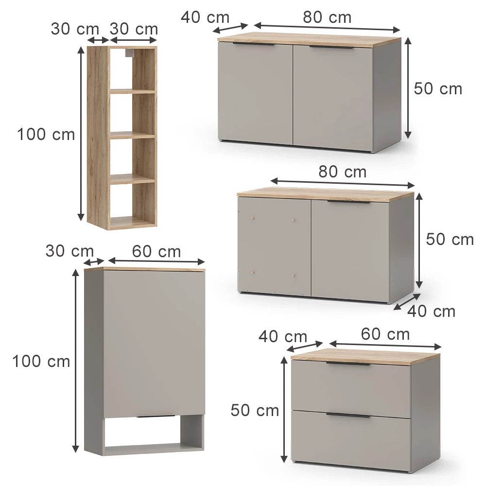 Living wall in Greige on white background