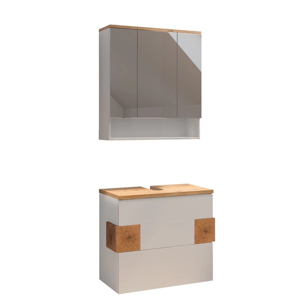 Set di mobili da bagno in Bianco su sfondo bianco