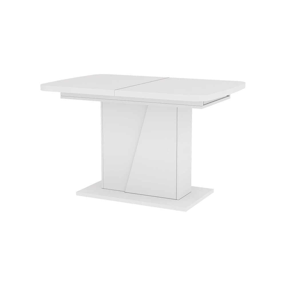 Mesa de comedor en Blanco sobre fondo blanco