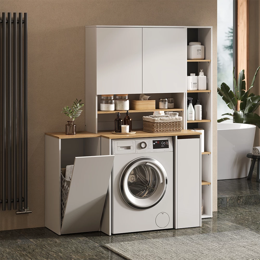 Waschmaschinenschrank Viktor Weiß/Artisan 93.6 x 100.4 cm Vicco