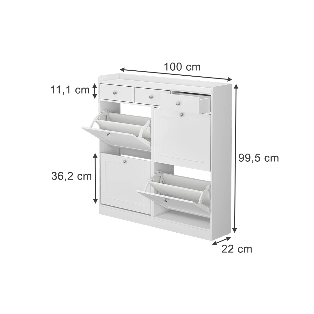 Schuhkipper in Weiß auf weißem Hintergrund