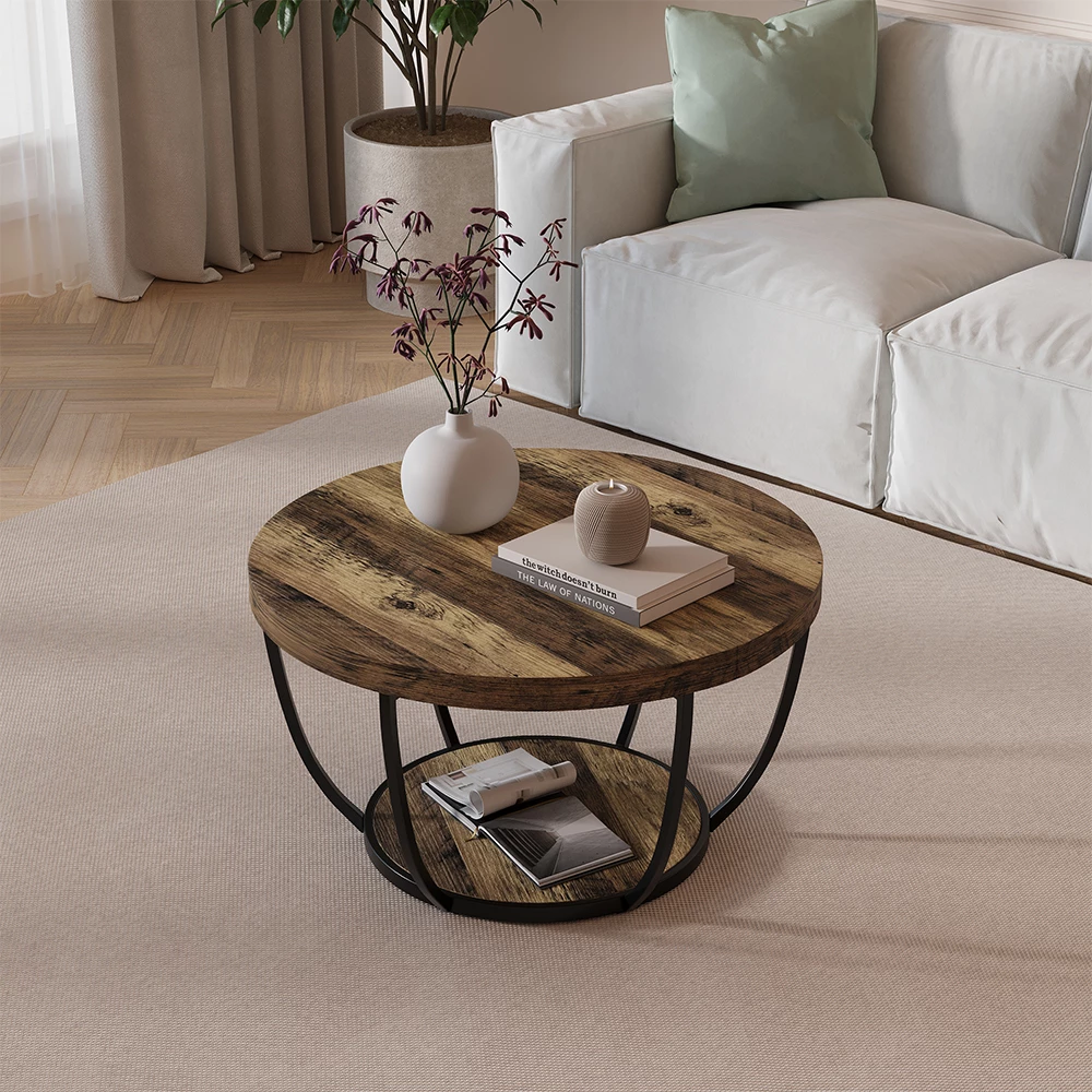 Couchtisch Arvina Eiche rustikal 80 x 80 cm Vicco № 28830