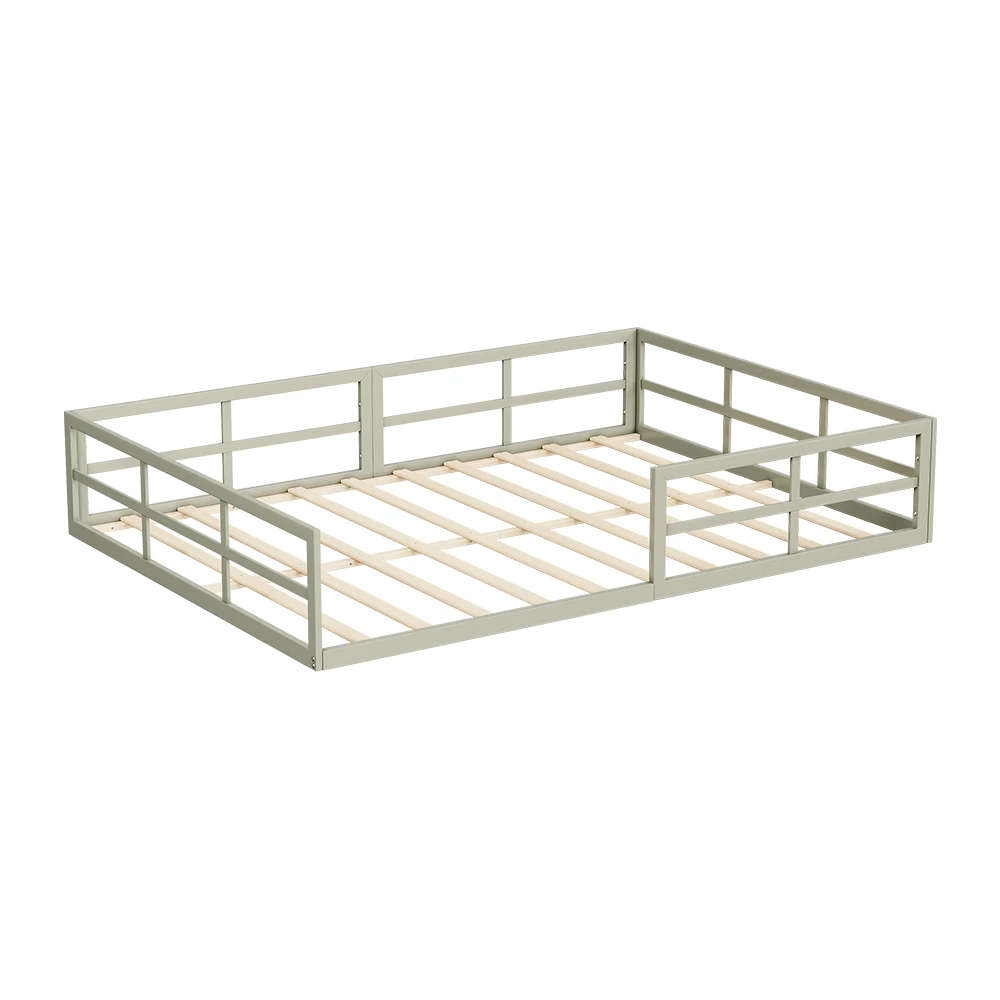 Lit pour enfant en Grège sur fond blanc