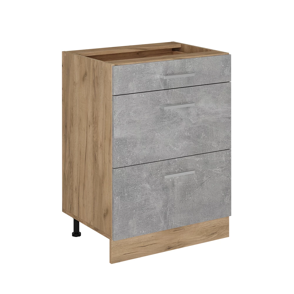 Keukenonderkast in Beton on white background