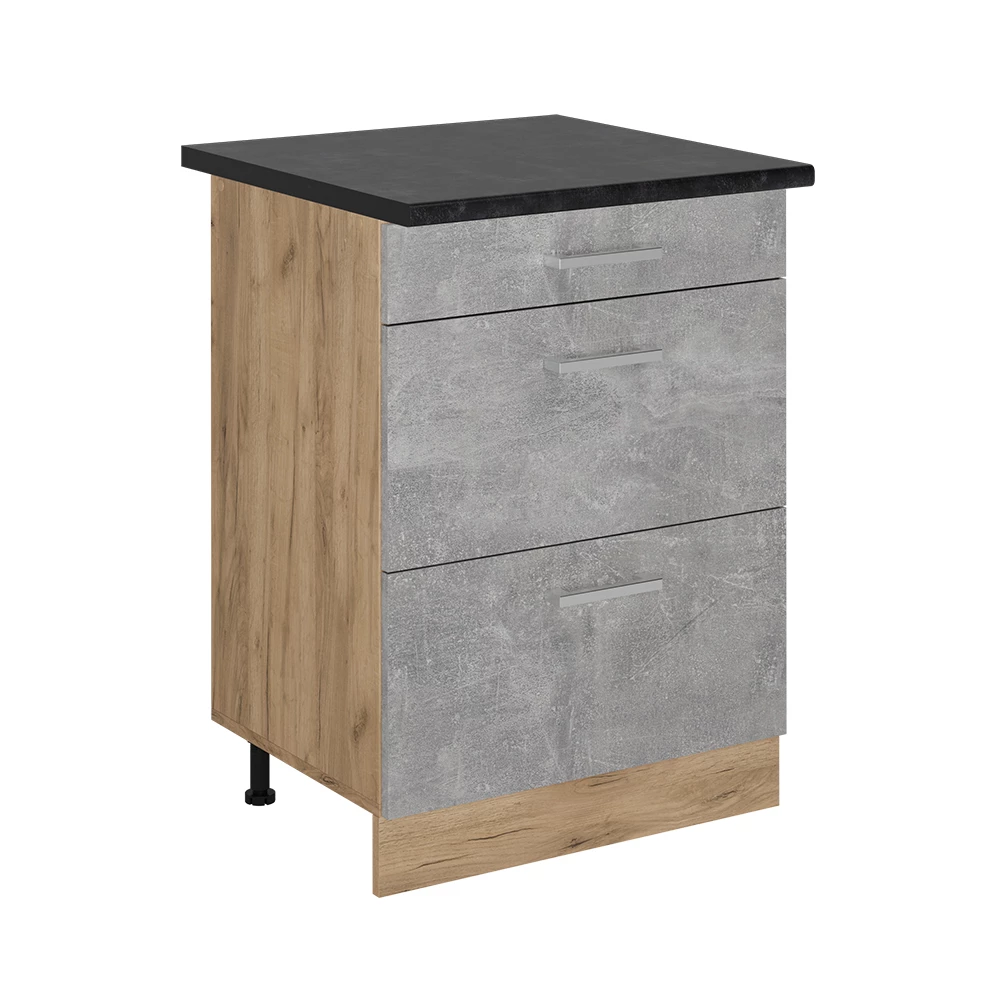 Keukenonderkast in Beton on white background