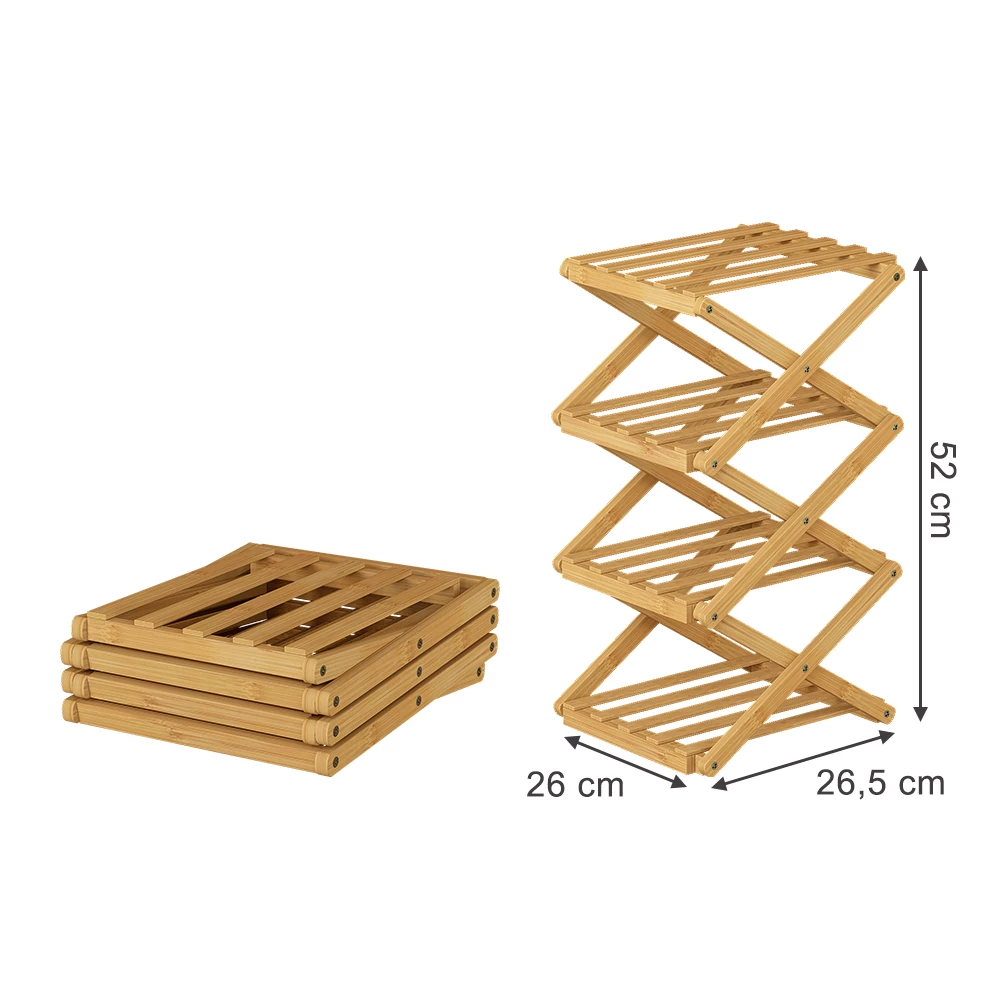 Skoskab i farven Bambus på hvid baggrund