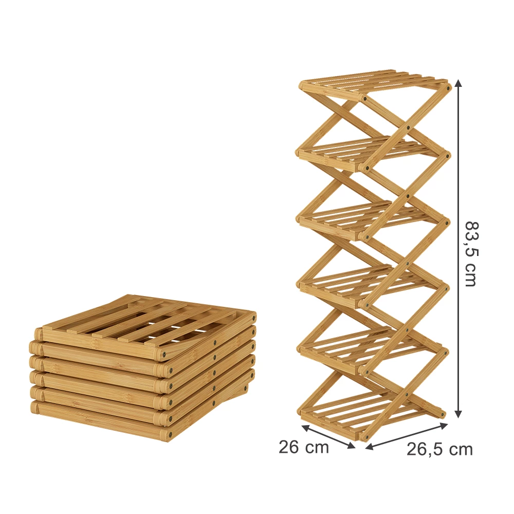 Skoskåp in bambu on white background