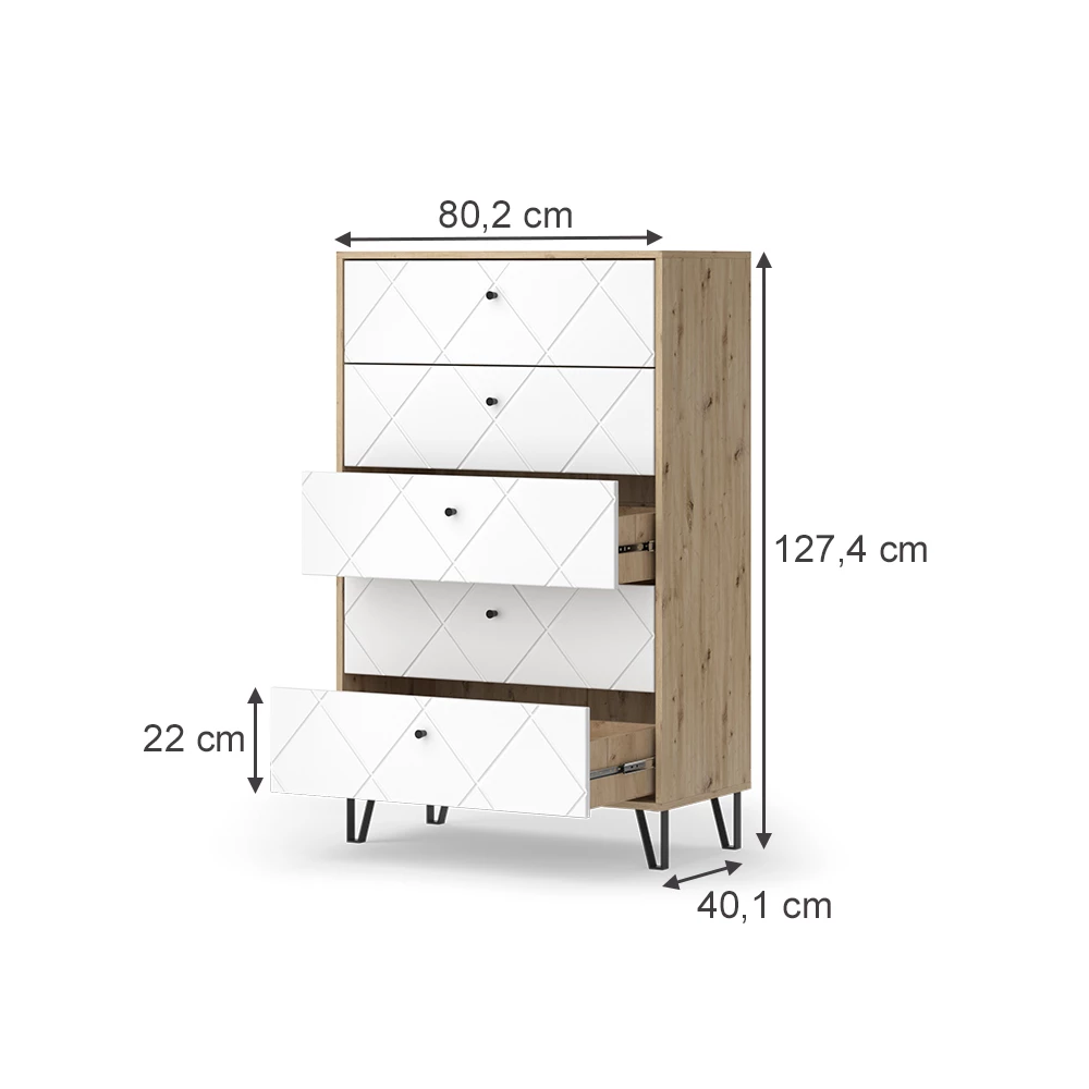 Byrå in Hantverks ek on white background