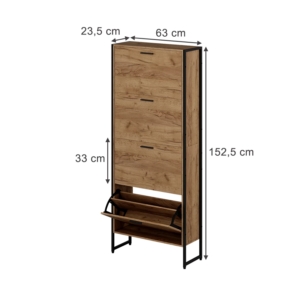 Skotipper i farven Goldkraft eg/sort på hvid baggrund
