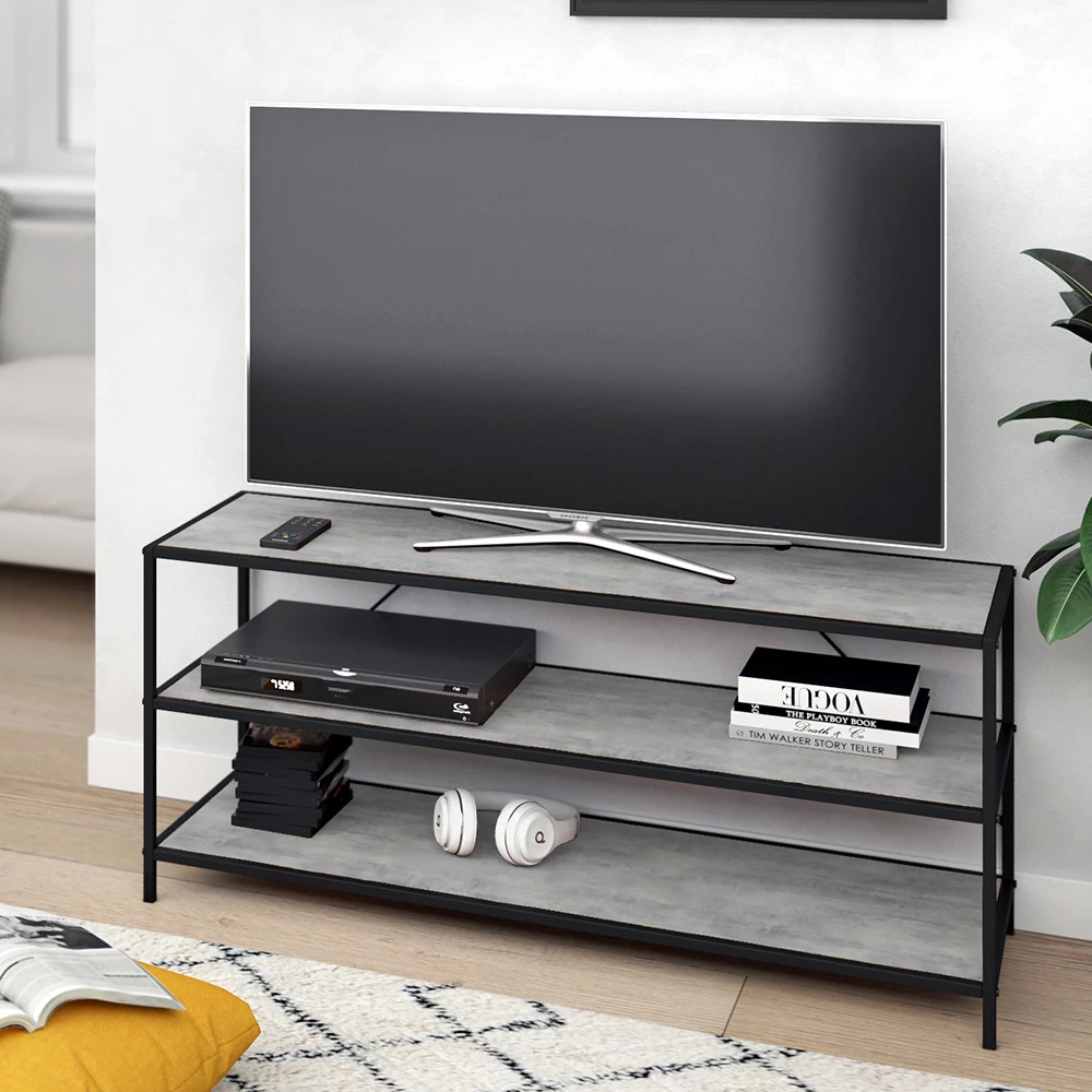 Nahaufnahme von Lowboard in Beton, zeigt Textur/Details