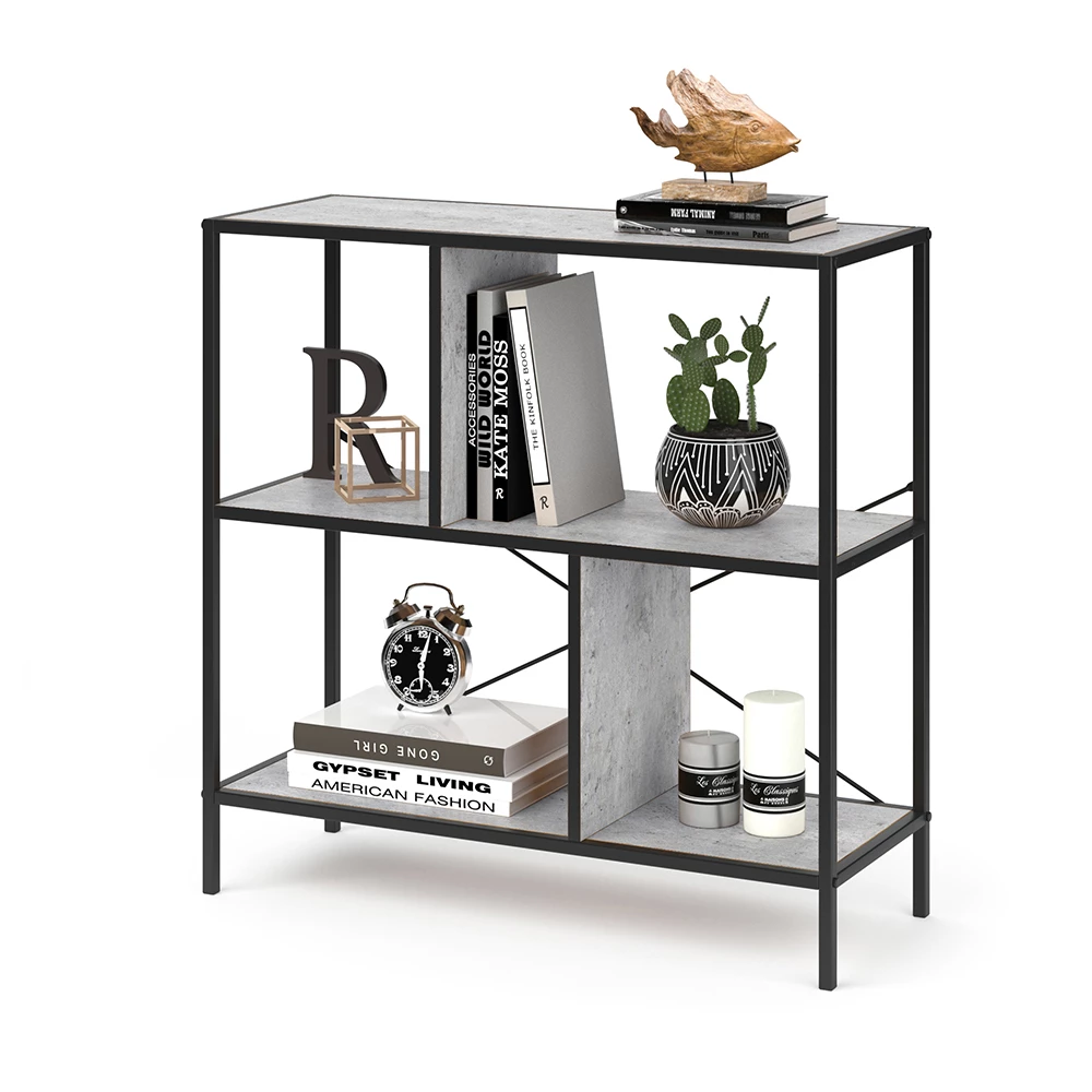 Raumteiler in Beton auf weißem Hintergrund mit dekorativen Elementen