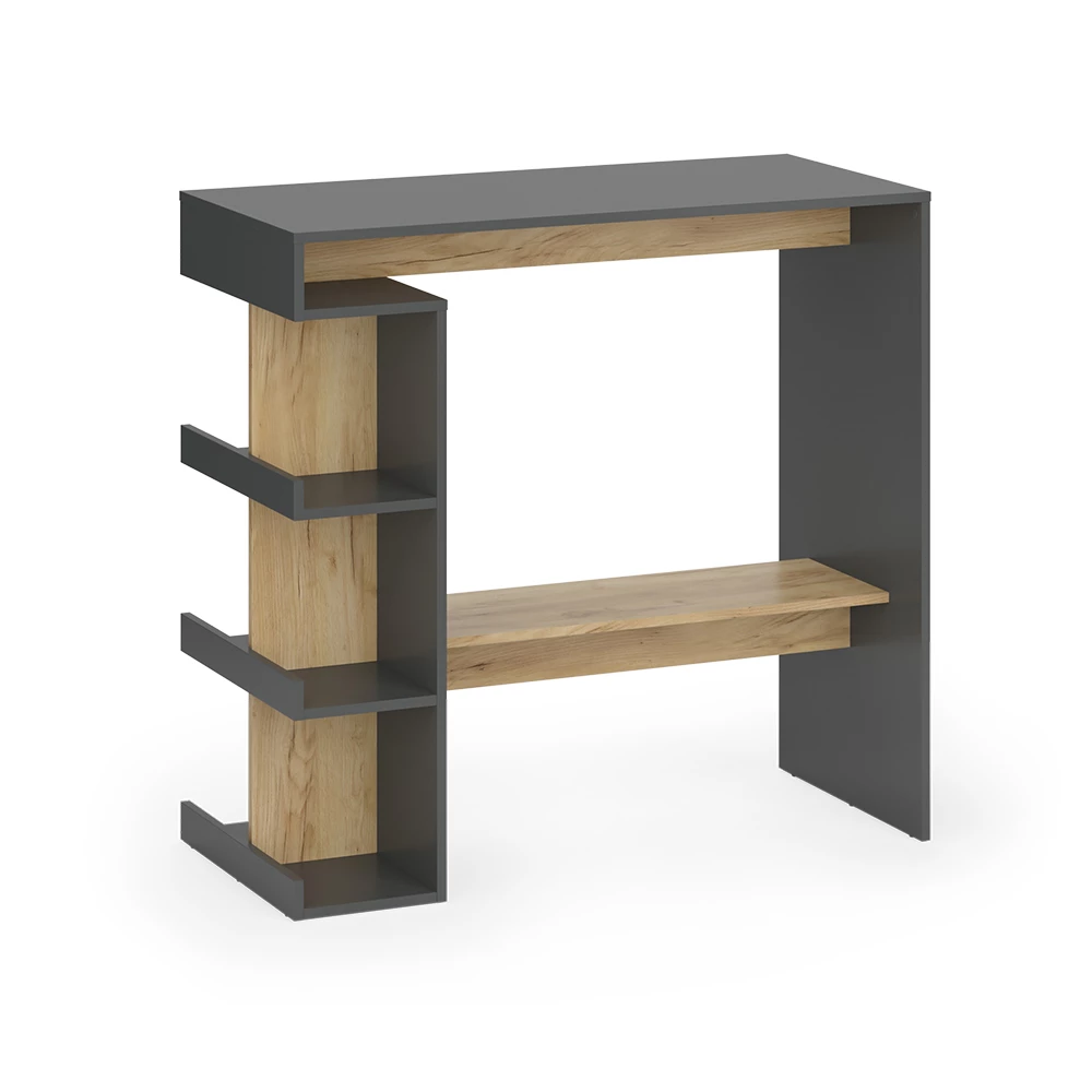 Masa de bar in Stejar antracit/Goldkraft on white background