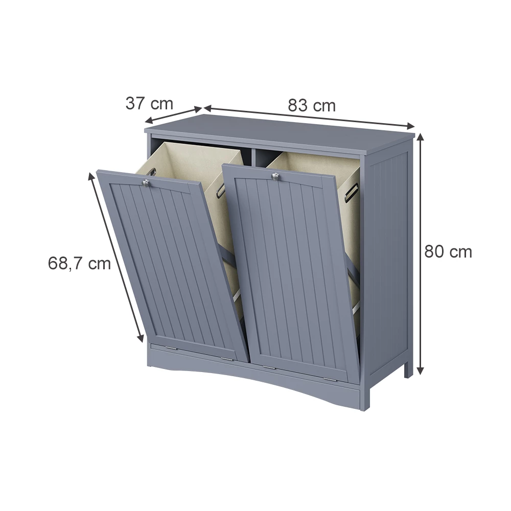 Dulap baie in Gri on white background