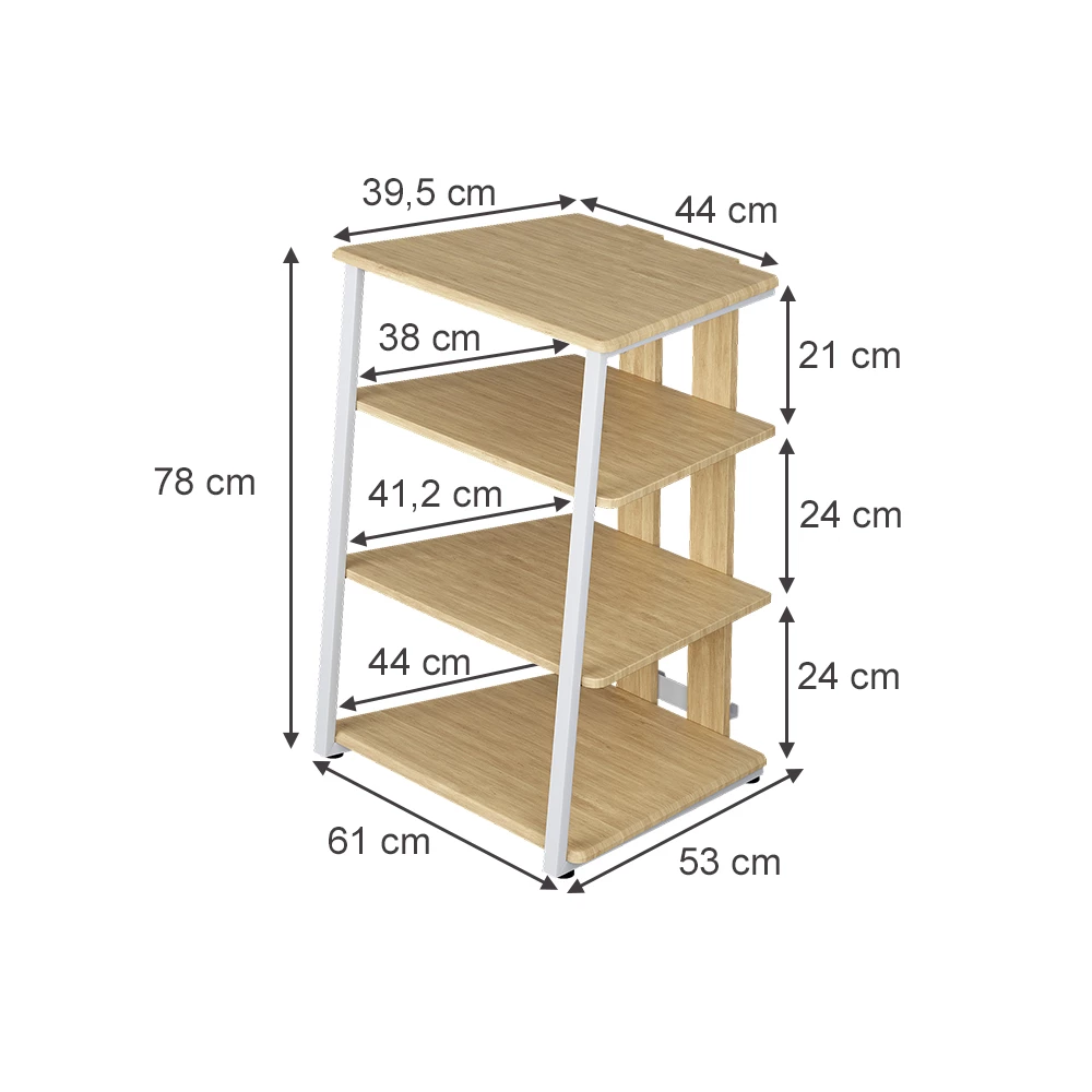Aufbewahrungsregal in Sonoma/Weiß auf weißem Hintergrund
