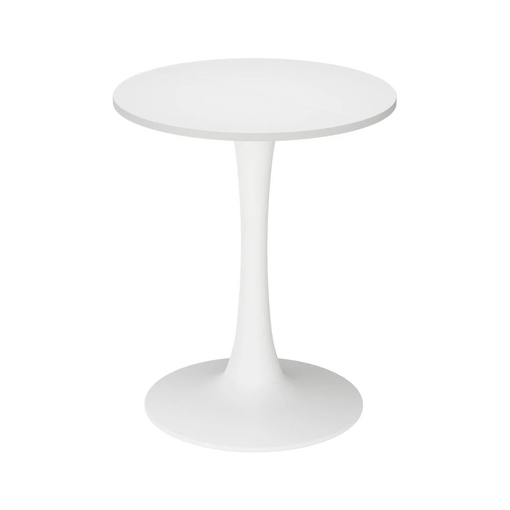 Dining table in White on white background