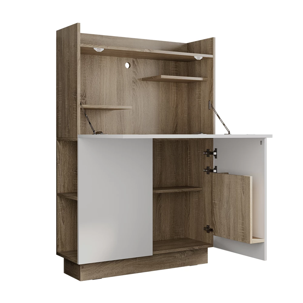 Escritorio secretario en Sonoma sobre fondo blanco