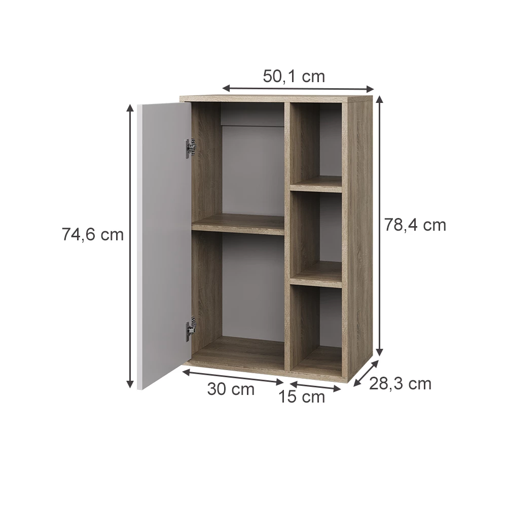 Wandrek in Sonoma/Wit op een witte achtergrond