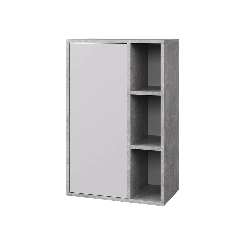 Estante de pared en Hormigón/Blanco sobre fondo blanco