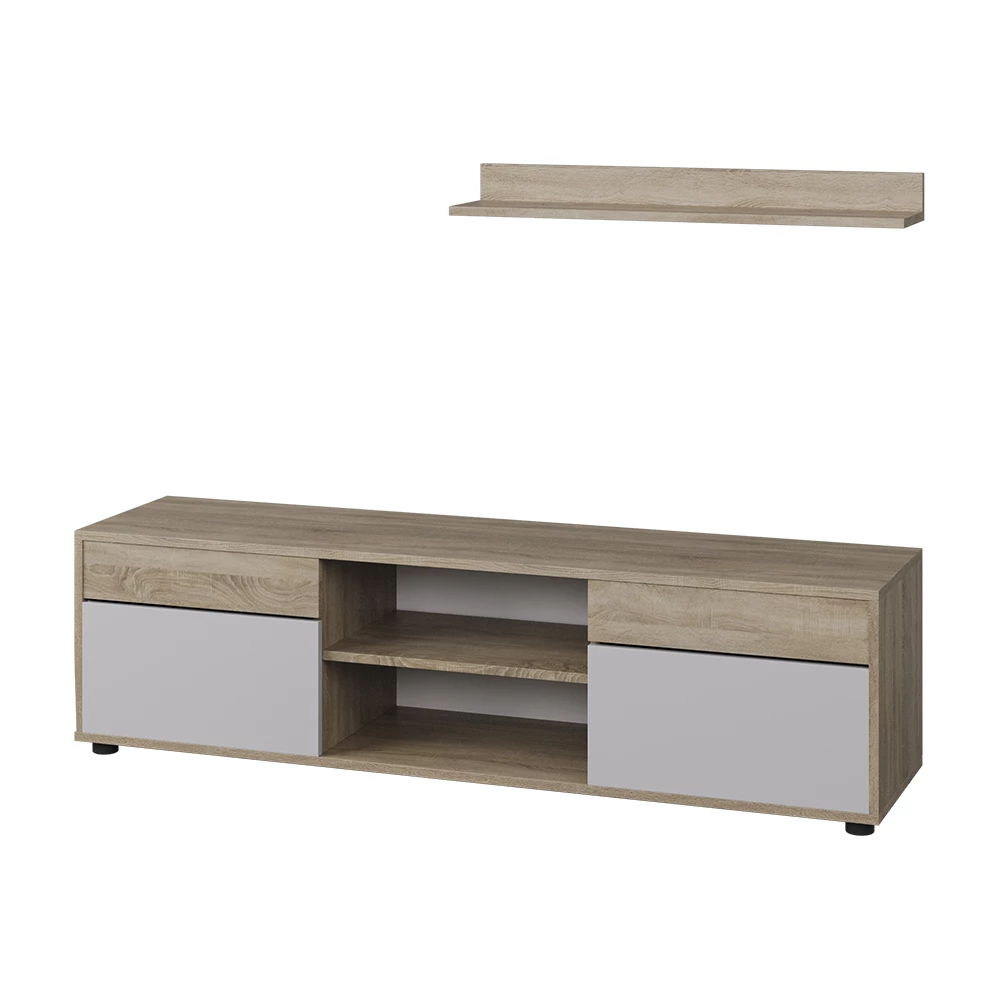 Dnevna stena v Sonoma/bela na belem ozadju