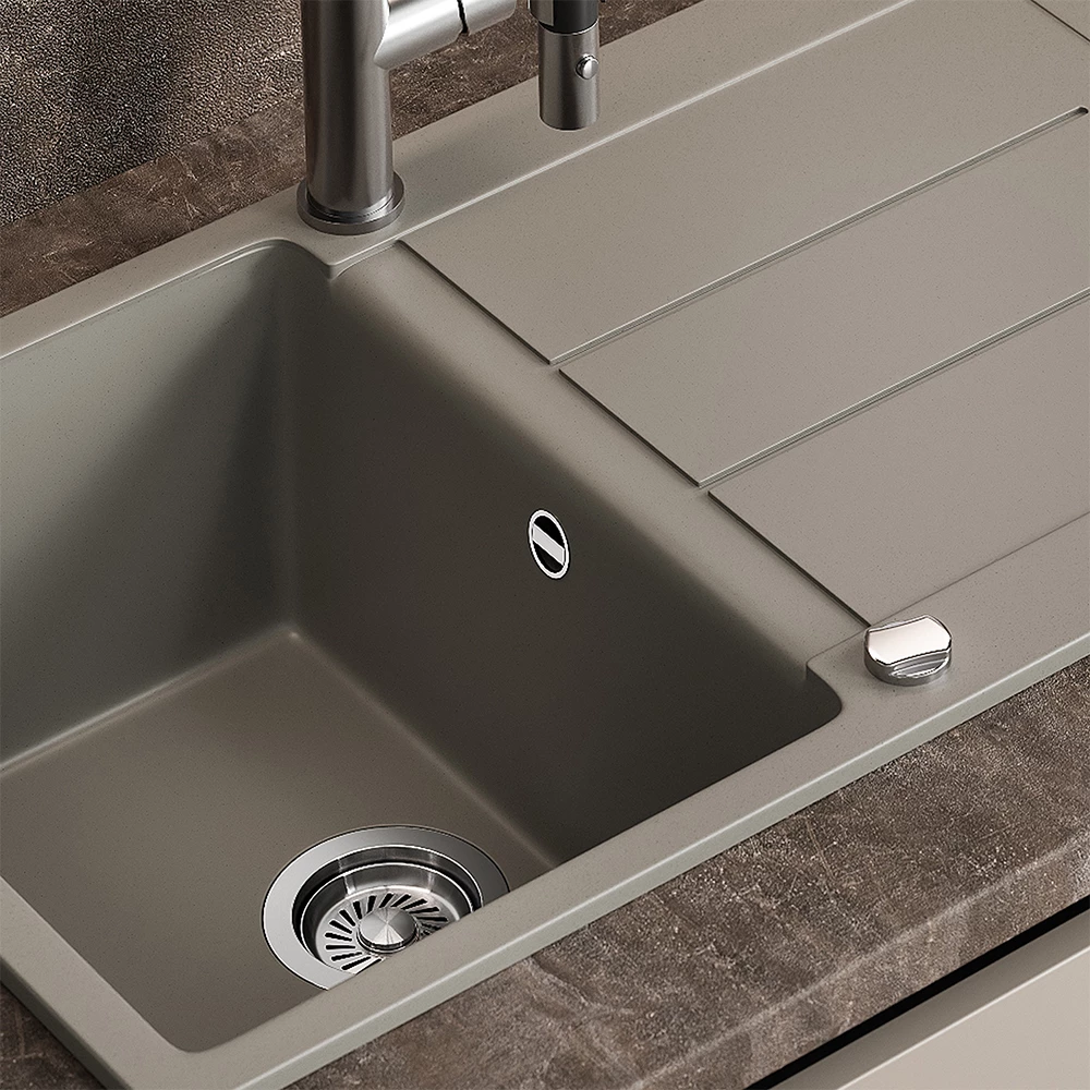 Close-up of Lavello in Calcestruzzo, showing texture/details
