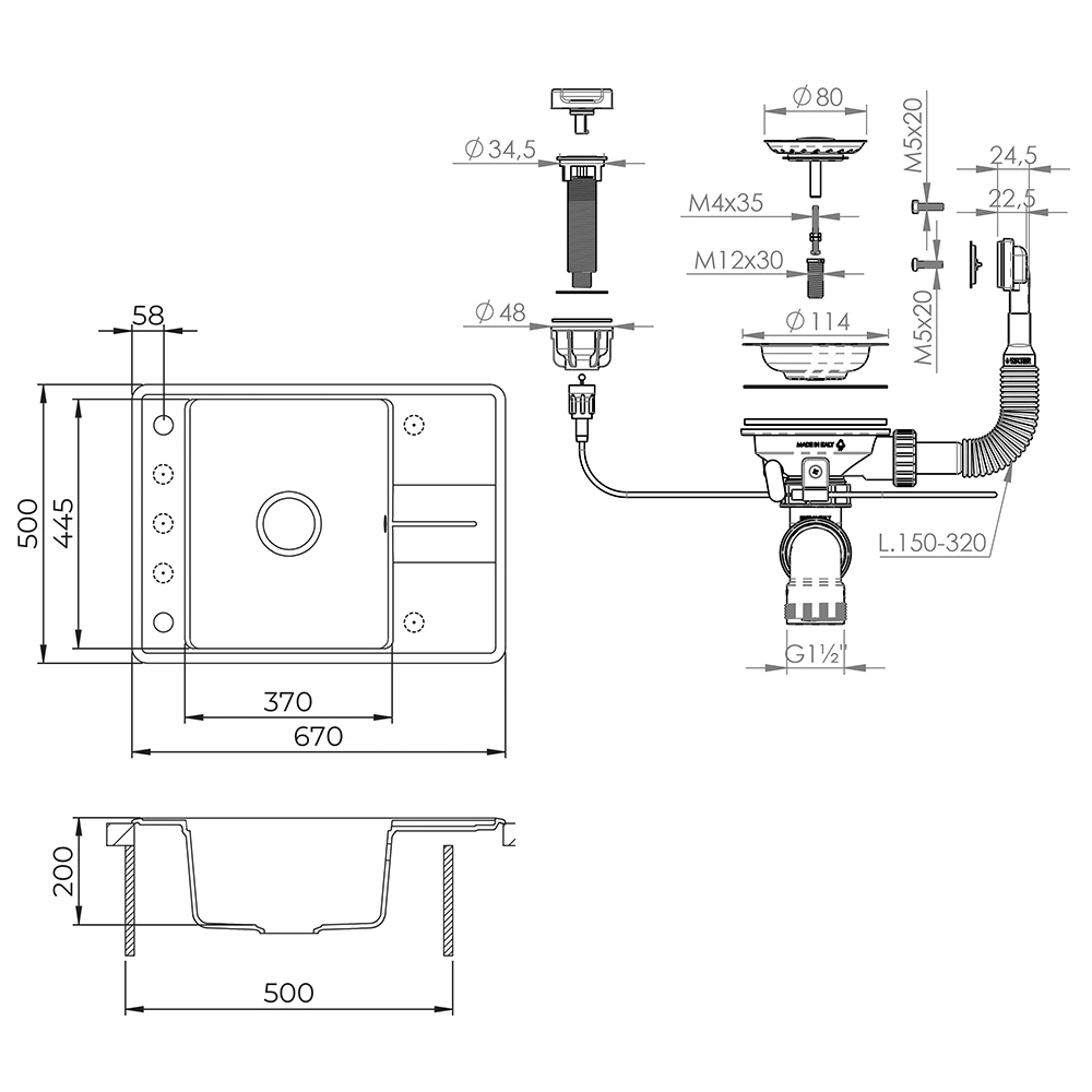 Spülbecken in Beige auf weißem Hintergrund