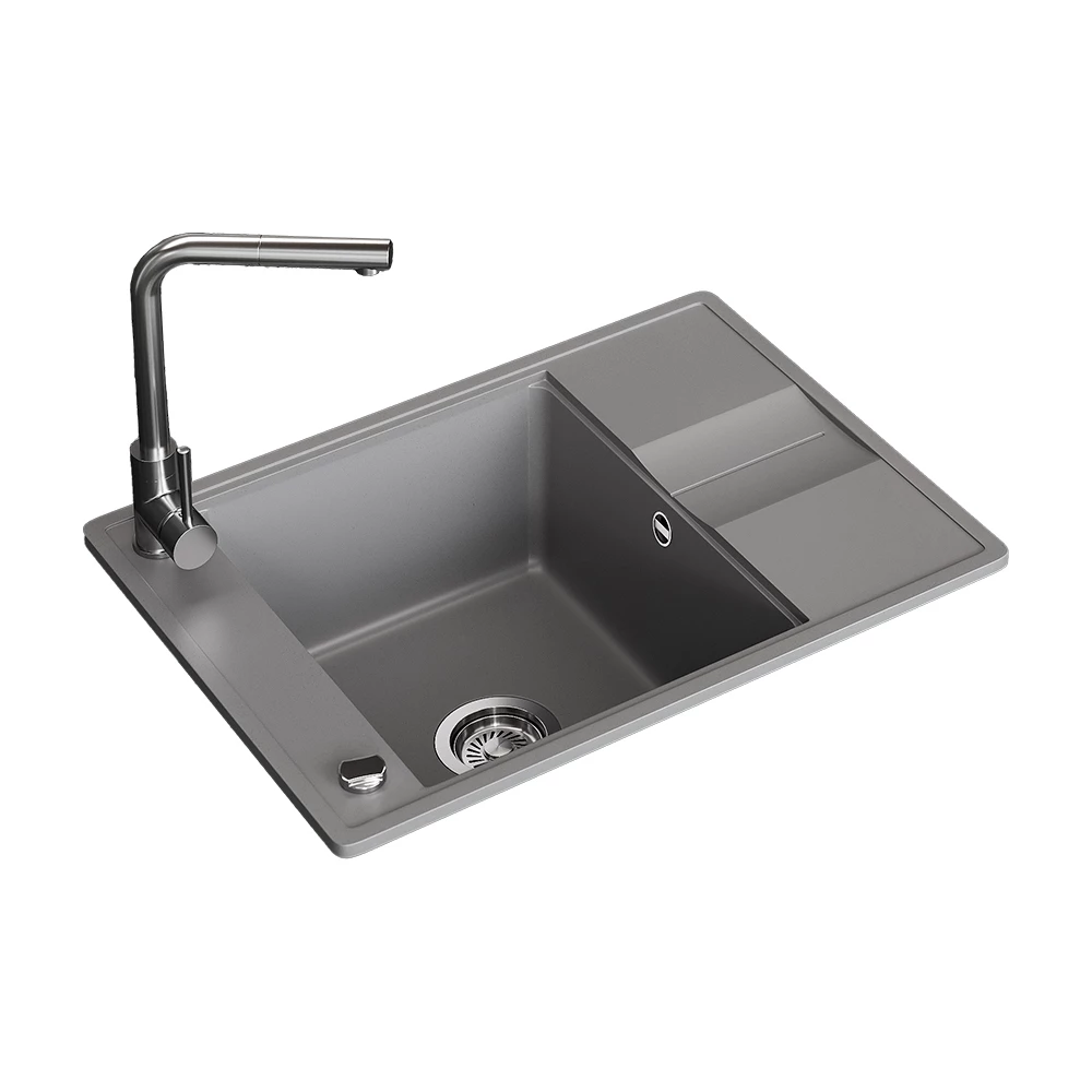 Lavello in Grigio on white background with decorative elements