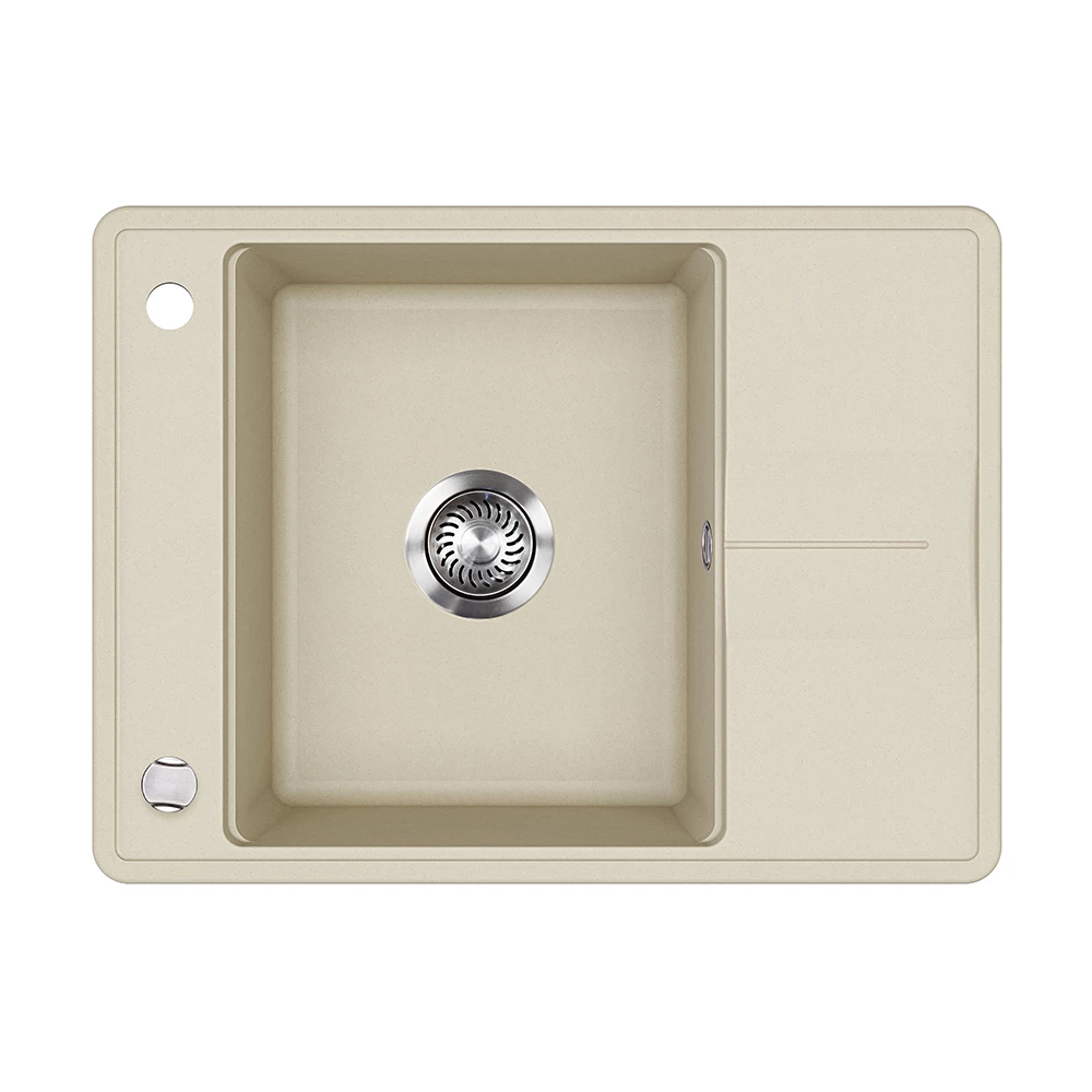 Evier en Beige sur fond blanc