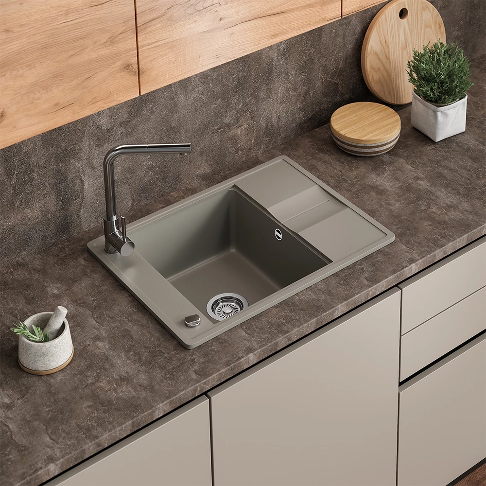 Lavello Osaka Calcestruzzo 67 x 50 cm Bergström