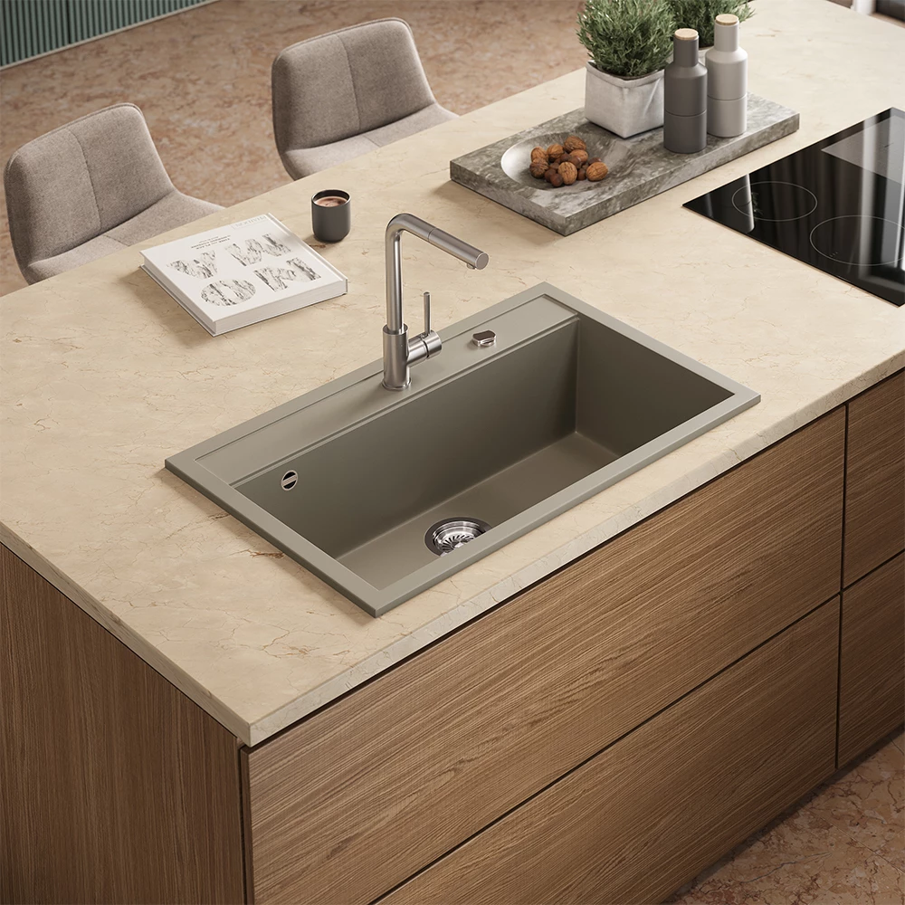 Lavello Sydney Calcestruzzo 80 x 51 cm Bergström