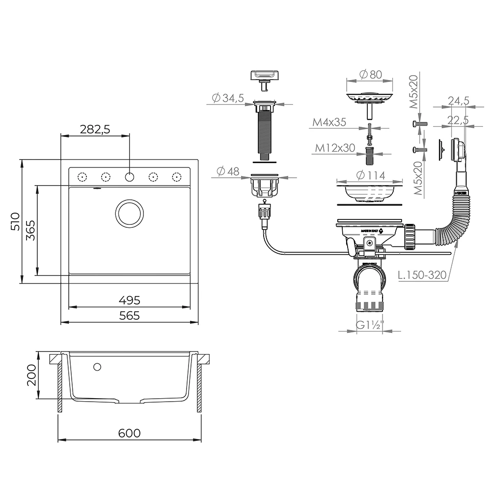 Spülbecken in Beige auf weißem Hintergrund