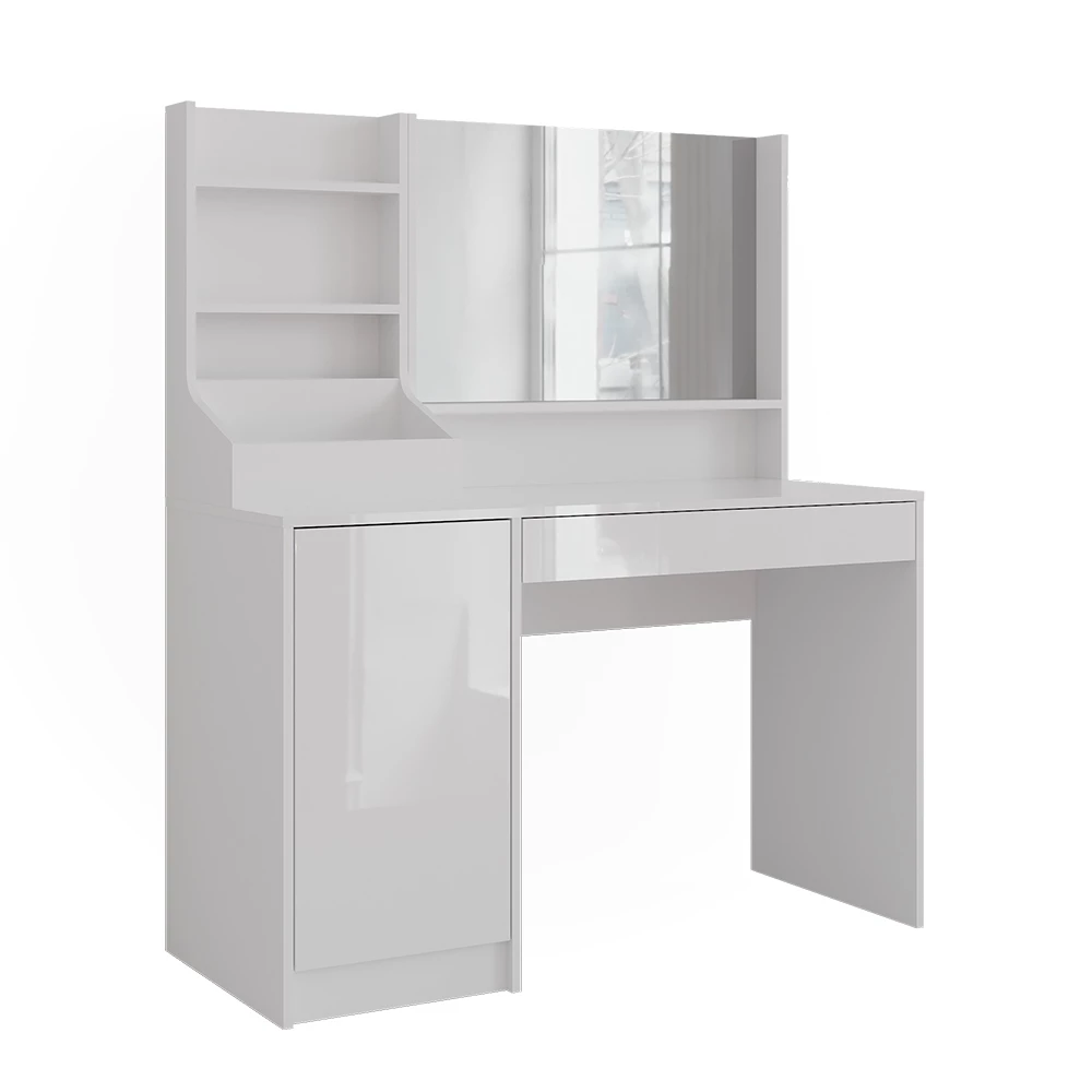 Stolik do przebierania w kolorze Biały/biały wysoki połysk na białym tle