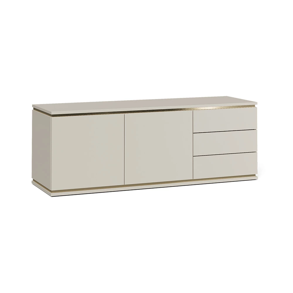 Lowboard Kasmír színben fehér háttéren