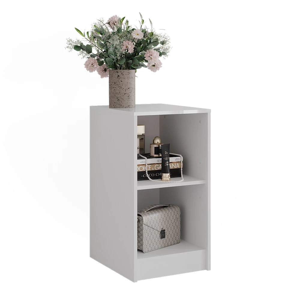 Cassettiera in Bianco/bianco lucido on white background with decorative elements