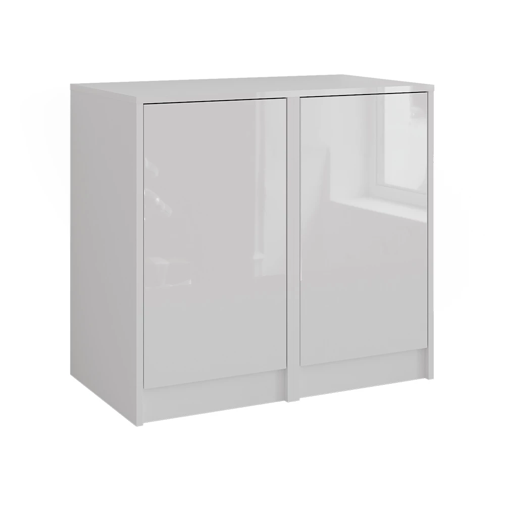 Credenza in Bianco/bianco lucido on white background