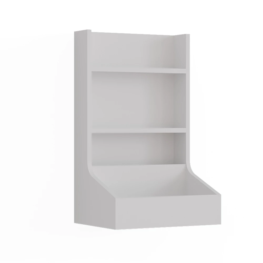 Anstellschrank in Weiß auf weißem Hintergrund